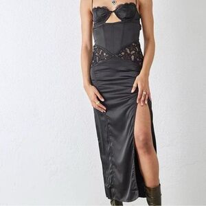 Urban Outfitters Black Lace Corset Dress
